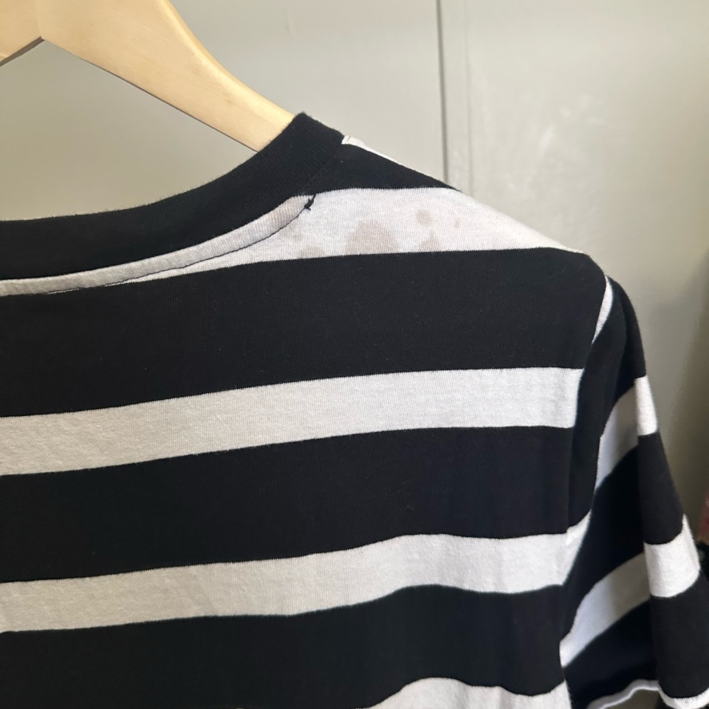 Time and Tru Women’s Black and White Striped Midi ShortSleeve Dress Sz XL 16-18 - Picture 6 of 7